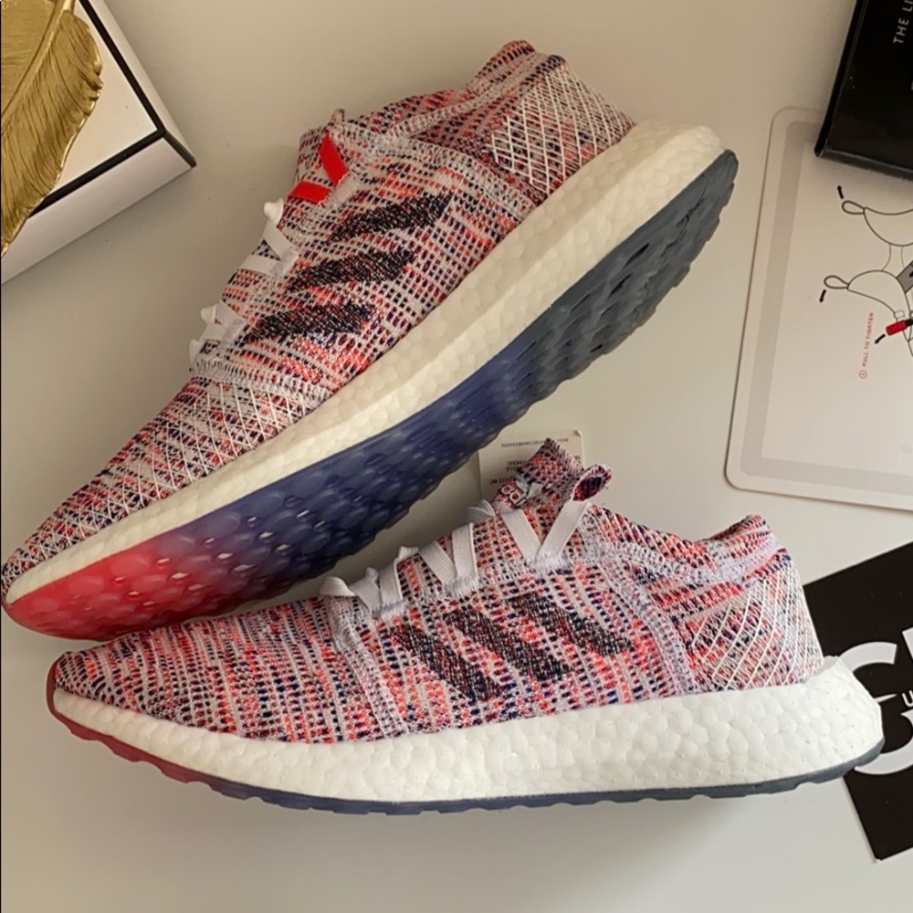 NWT Adidas pureboost pink running shoes - Picture 5 of 8